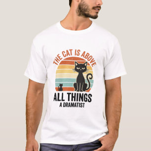 T-shirt Conception de chemise humoristique de chat dramati