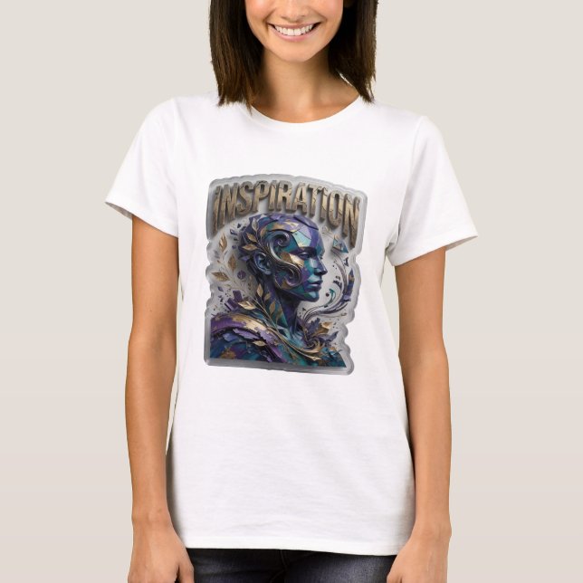 T-shirt Conception de chemise INSPIRATION en or frais (Devant)