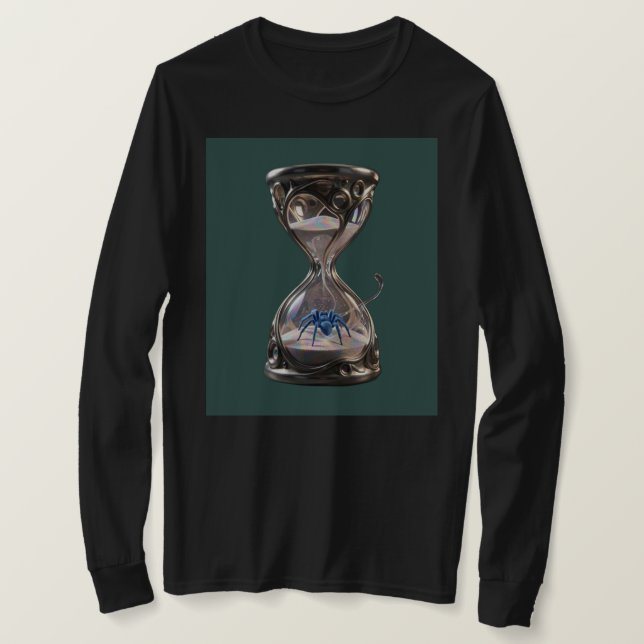 T-shirt Conception de chemise noire à manches longues avec (Design devant)