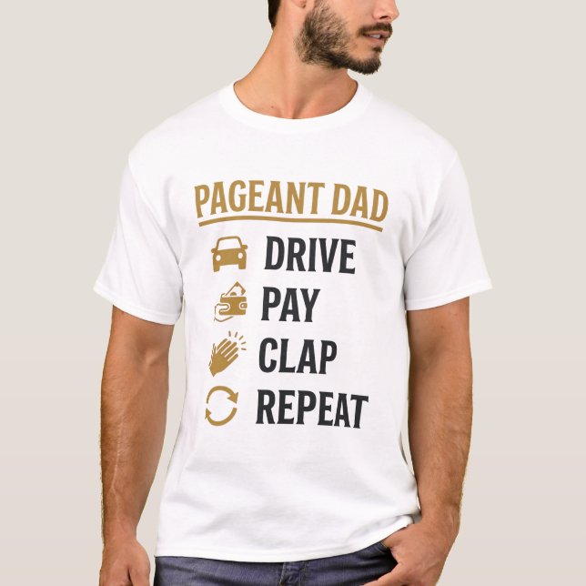 T-shirt Conception de chemise Papa du concours de beauté C (Devant)