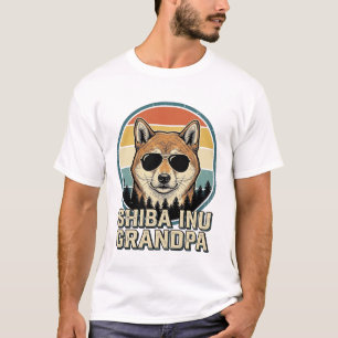 T-shirt Conception de chemise pour chien grand-père Shiba 