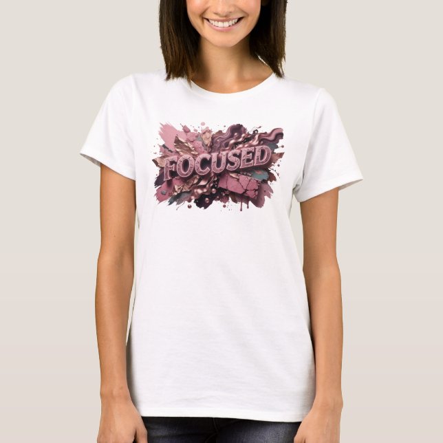 T-shirt Conception de chemise rouge Snappy FOCUSED (Devant)
