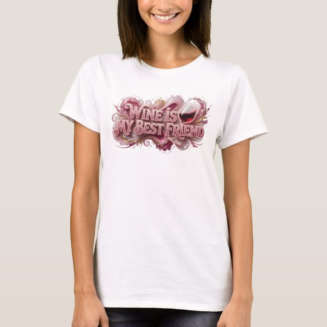 T-shirt Conception de chemise V2 : VIN ROSE PROPRE EST MON (Devant)