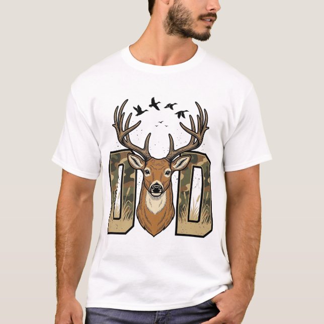 T-shirt Conception de chemise vectorielle Buck Camo pour l (Devant)