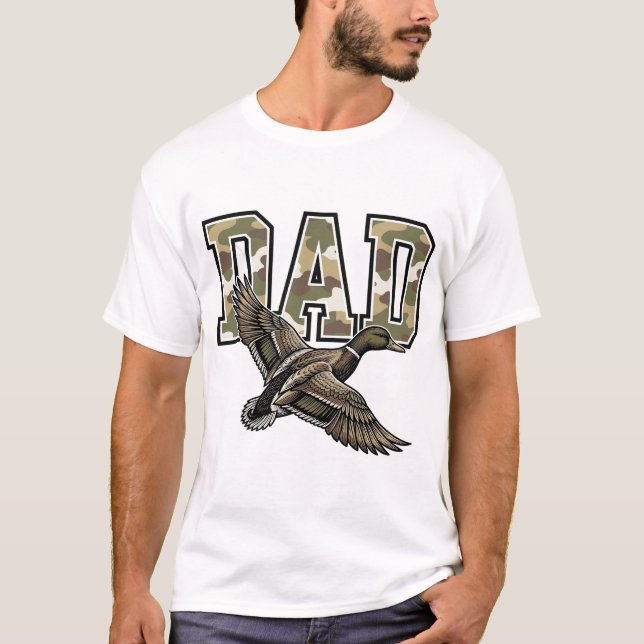 T-shirt Conception de chemise vectorielle Camo Papa Canard (Devant)
