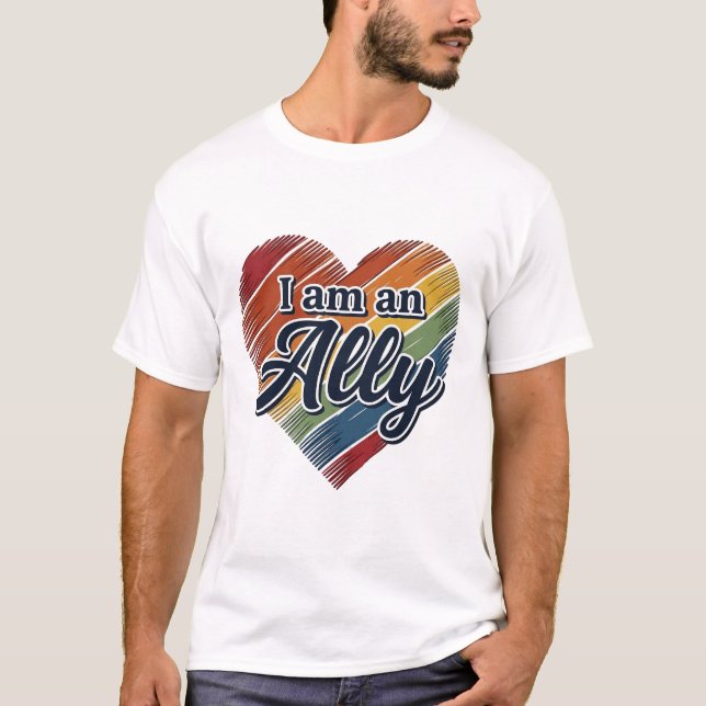 T-shirt Conception de chemise vectorielle cœur allié arc-e (Devant)