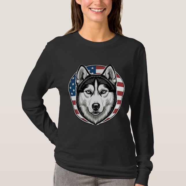 T-shirt Conception de chemise vectorielle de chien patriot (Devant)