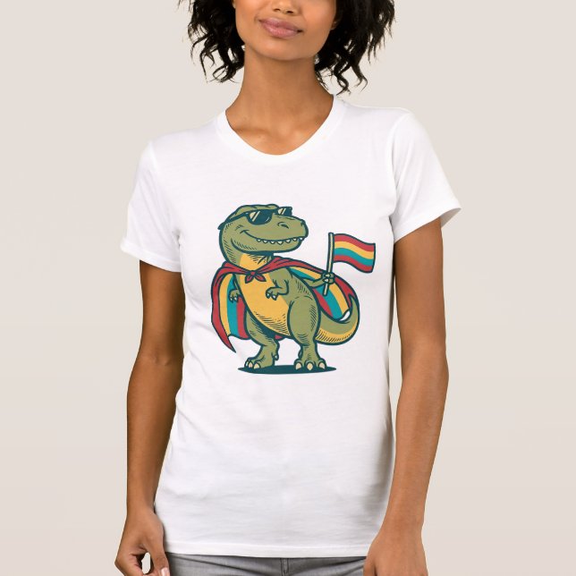T-shirt Conception de chemise vectorielle de dinosaure de  (Devant)
