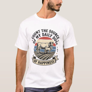 T-shirt Conception de chemise vectorielle de ferme vintage