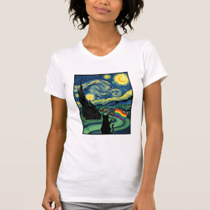 T-shirt Conception de chemise vectorielle de paysage noctu