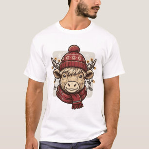 T-shirt Conception de chemise vectorielle de vache des Hig