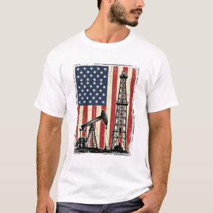 T-shirt Conception de chemise vectorielle du drapeau améri