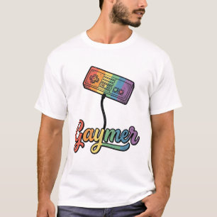 T-shirt Conception de chemise vectorielle Gaymer Rainbow G