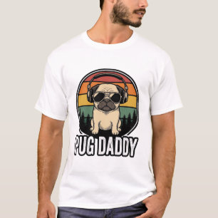T-shirt Conception de chemise vectorielle pour chien Pug D