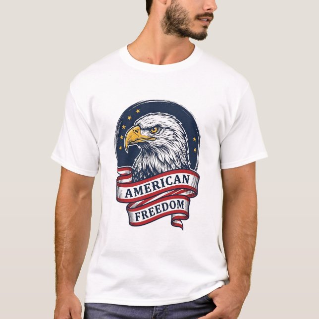 T-shirt Conception de chemise vectorielle ruban patriotiqu (Devant)