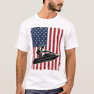 T-shirt Conception de chemise vectorielle vintage jet ski