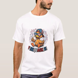 T-shirt Conception de chemise vintage canard patriotique F