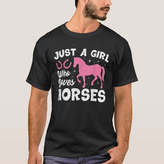 T-shirt Conception de cheval mignonne pour femmes filles é (Devant)