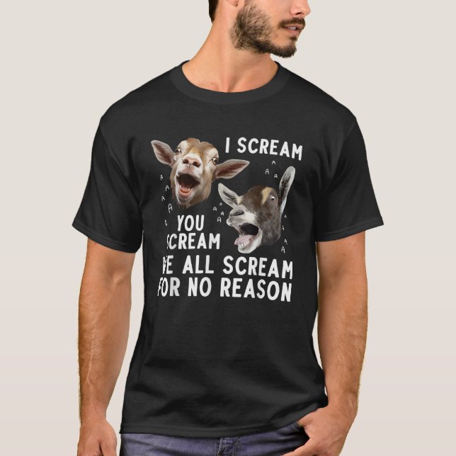 T-shirt Conception de chèvre mignonne pour hommes femmes é (Devant)