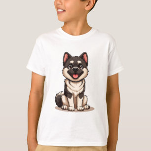 T-shirt Conception de chien Akita américain de dessin anim