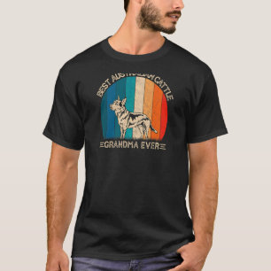 T-shirt Conception de chien de bétail australien rétro pou