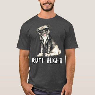 T-shirt Conception de chien de Carlin de nuit Ruff681
