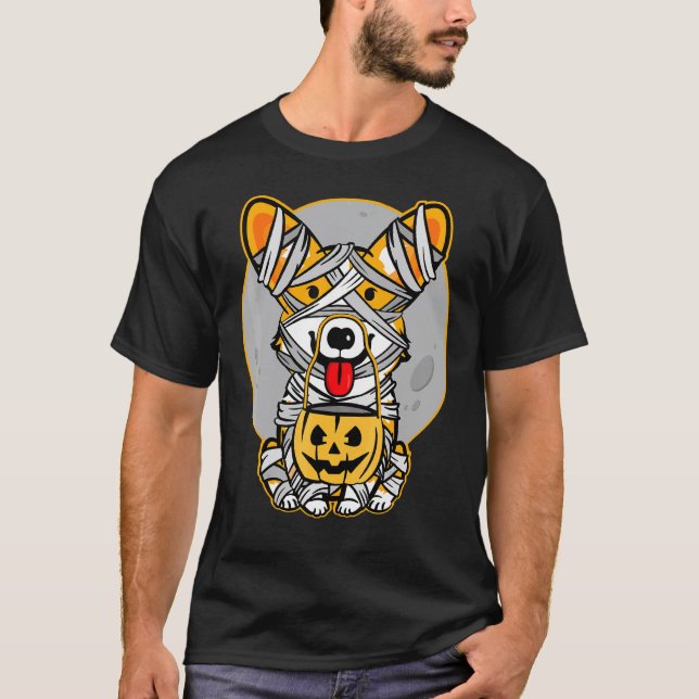 T-shirt Conception de chien de costume d'Halloween mignon  (Devant)