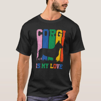T-shirt Conception de chien drôle citation corgi est mon a