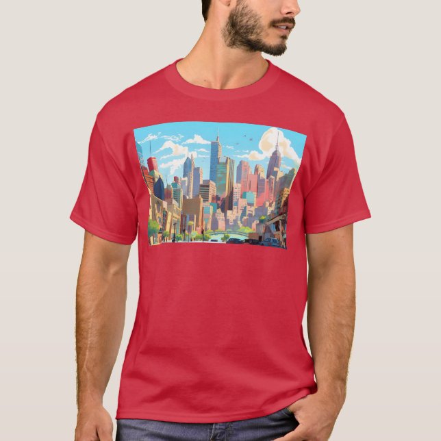 T-shirt Conception de ciel anime de spectacle de Sydney vi (Devant)