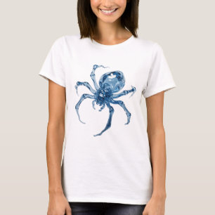 T-shirt Conception de citation d'araignée d'eau argentée E