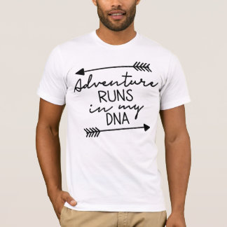 T-shirt Conception de citation d'aventure dans mon ADN Des