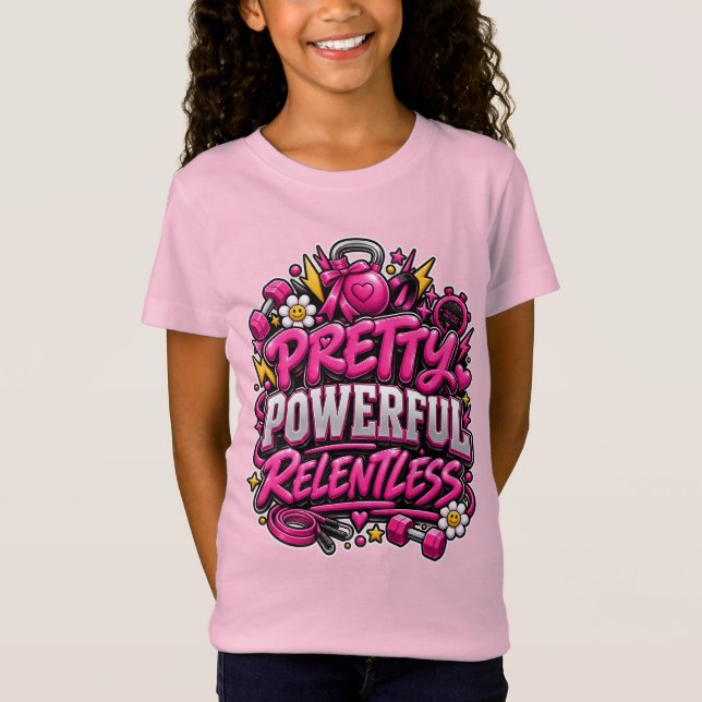 T-Shirt Conception de citation de salle de sport rose impl (Devant)