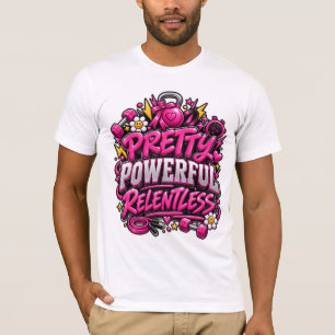 T-shirt Conception de citation de salle de sport rose impl