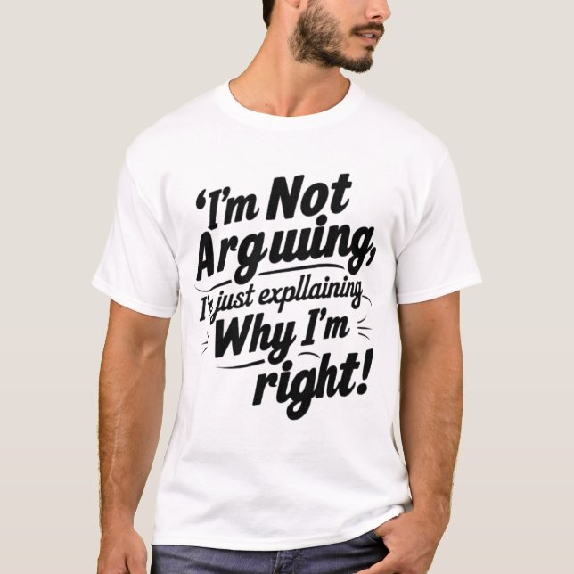 T-shirt Conception de citation drôle – Je ne discute pas,  (Devant)