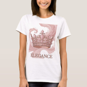 T-shirt Conception de citation ELEGANCE Rose Cool