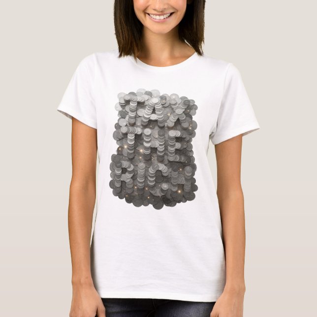 T-shirt Conception de citation TAX THE RICH Gris Croquant (Devant)