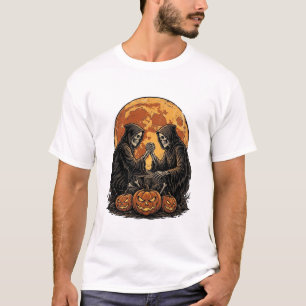 T-shirt Conception de citrouille de Halloween de faucheurs
