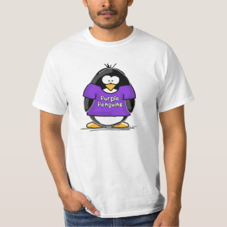 T-shirt Conception de client pour les pingouins pourpres