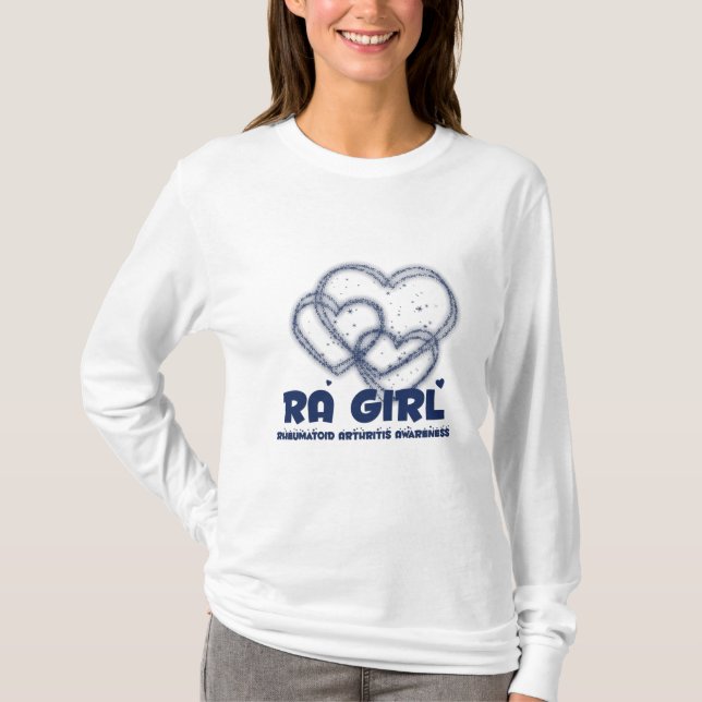 T-shirt Conception de coeur de fille de RA : : Rhumatisme (Devant)