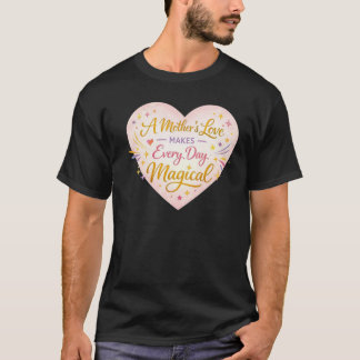 T-shirt Conception de cœur lumineux d'amour maternel magiq