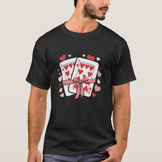 T-shirt Conception de cœurs de la Saint-Valentin 6 & 7 (Devant)