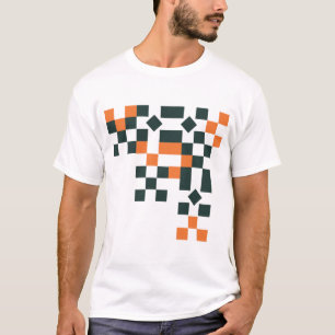 T-shirt Conception de coin géométrique abstrait d'art pixe