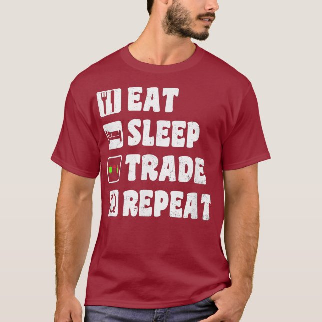 T-shirt Conception de commerce stock Dormir Répéter Cadeau (Devant)
