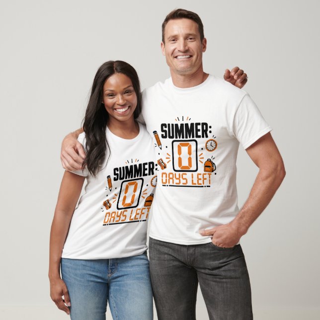 T-shirt Conception de compte à rebours pour la fin de l'an (Unisexe)