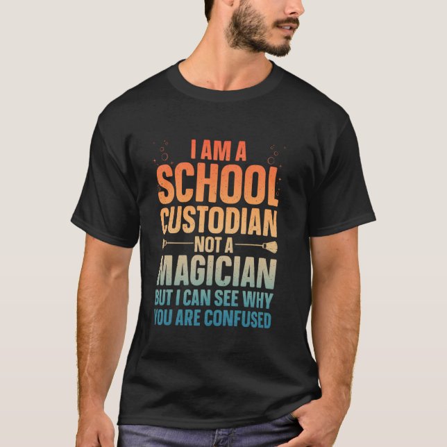 T-shirt Conception de concierge scolaire pour hommes et fe (Devant)