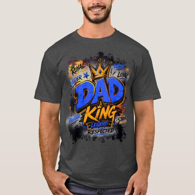 T-shirt Conception de contrefaçon de roi papa  (Devant)