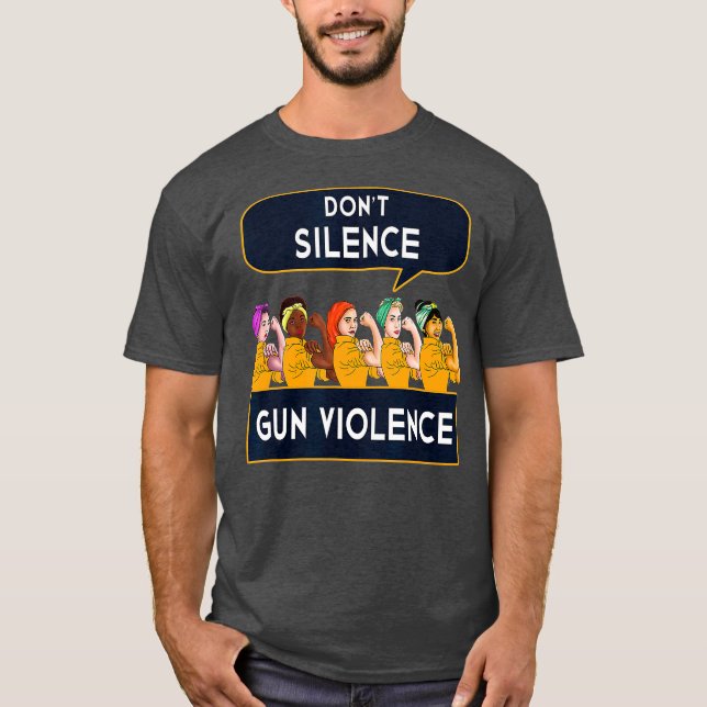 T-shirt Conception de contrôle de la violence contre les a (Devant)