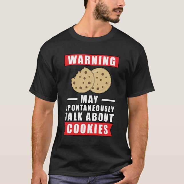 T-shirt Conception de cookie amusant (Devant)
