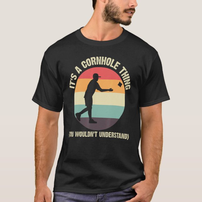 T-shirt Conception de Cornhole Pour Hommes Femmes Bean Bag (Devant)