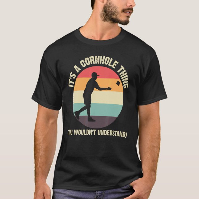 T-shirt Conception de Cornhole Pour Hommes Femmes Bean Bag (Devant)